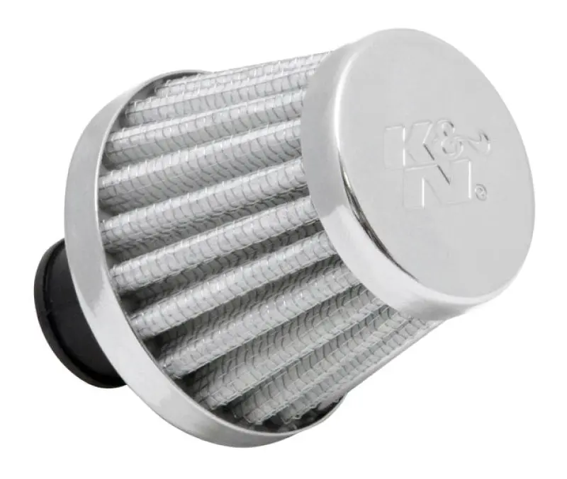 K&N KNN62-1600WT 2in Base OD X .375in Flange ID X 1.75in H Rubber Base Crankcase Vent Filter - White №1