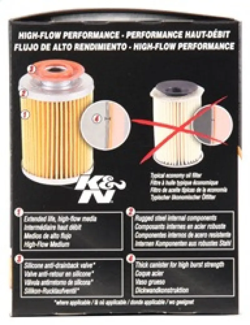 K&N KNNHP-1007 Buick / Chevrolet / Oldsmobile Performance Gold Oil Filter №8