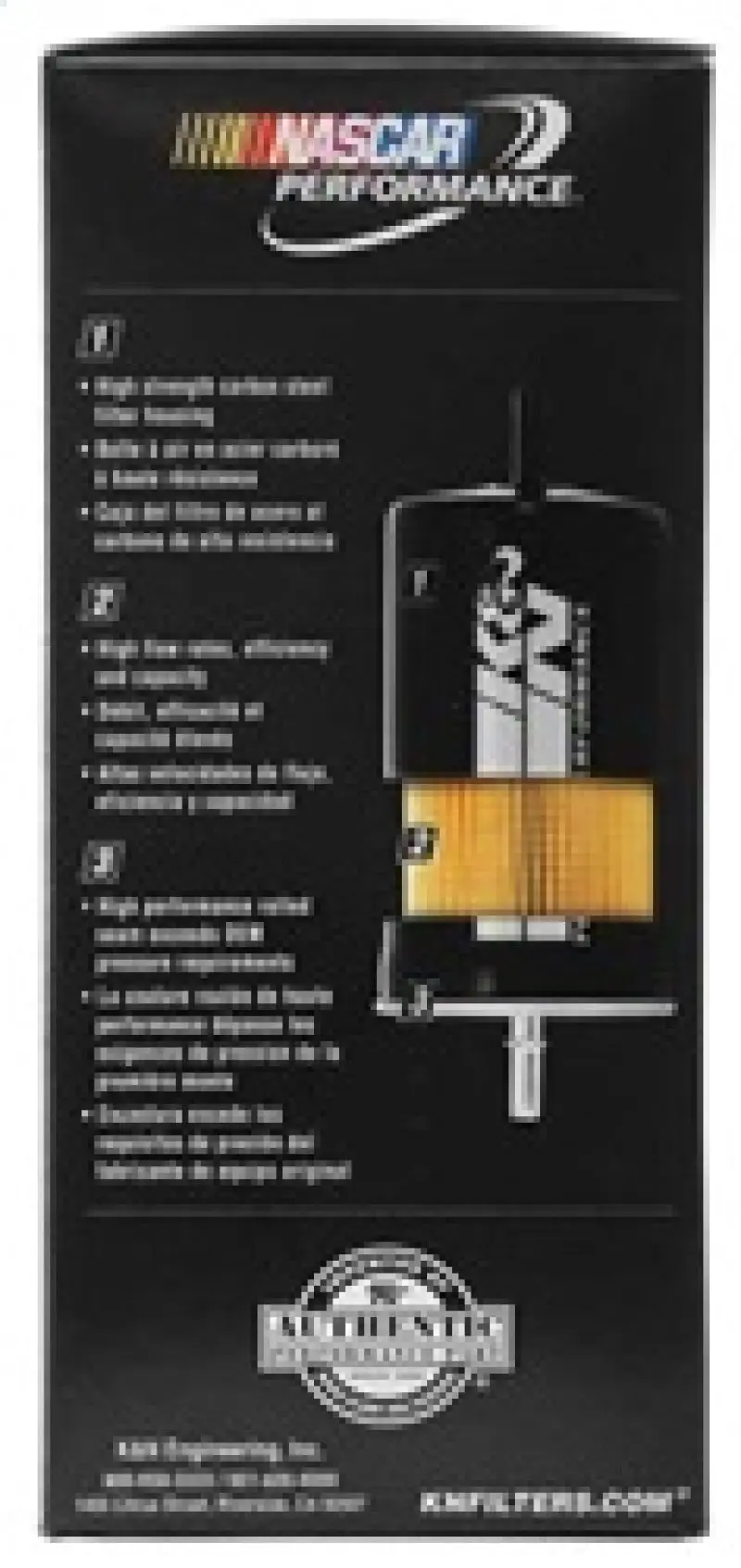 K&N KNNPF-2500 Cellulose Media Fuel Filter 2.125in OD X 5.438in L №5