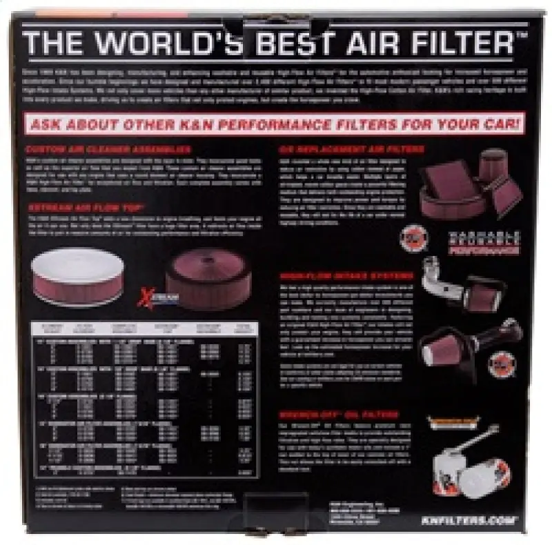 K&N KNNE-3770 Custom Air Filter 14in OD / 12in ID / 6in Height №9