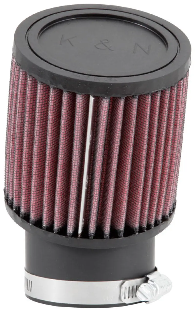 K&N KNNRU-1750 Filter Universal Rubber Round Straight Filter 20 Deg Angled 2-7/16in Flange 3-3/4in OD 4in H №11