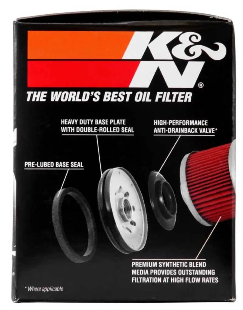 K&N KNNKN-303 Honda / Kawasaki / Yamaha / Polaris / Victory 2.688in OD X 3.344in H Oil Filter №8