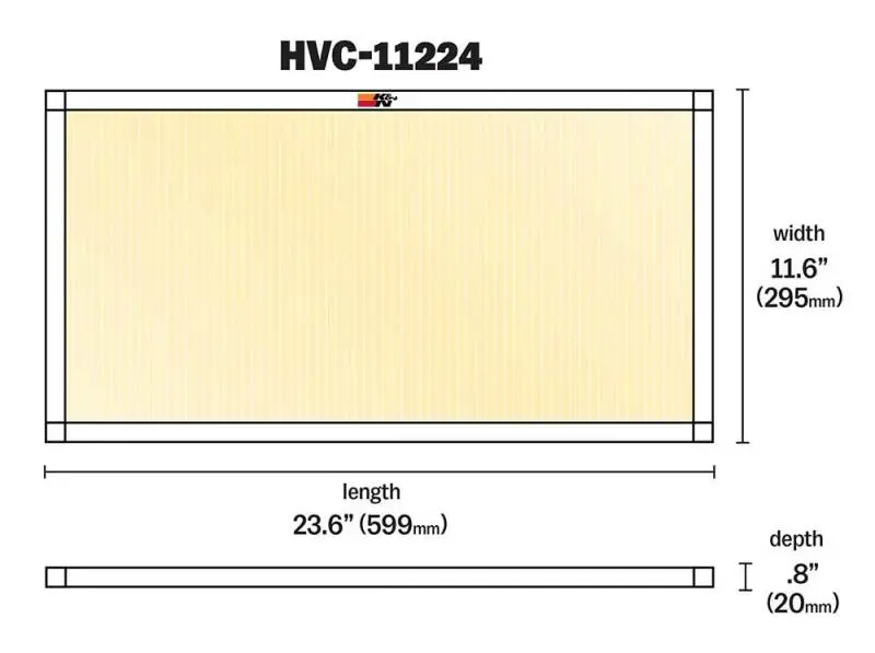 K&N KNNHVC-11224 HVAC Filter - 12 X 24 X 1 №11