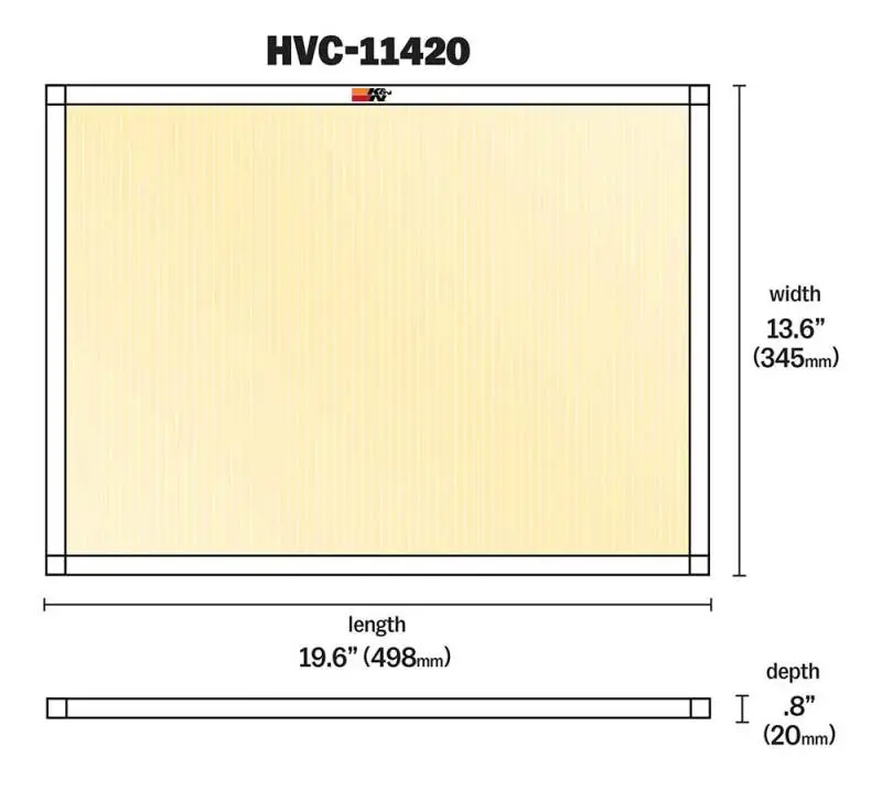 K&N KNNHVC-11420 HVAC Filter - 14 X 20 X 1 №7