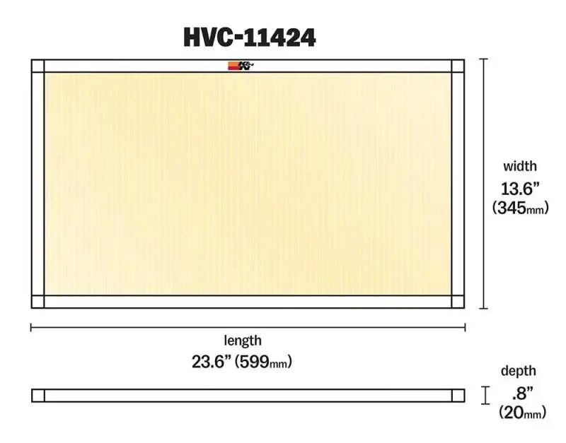 K&N KNNHVC-11424 HVAC Filter - 14 X 24 X 1 №3