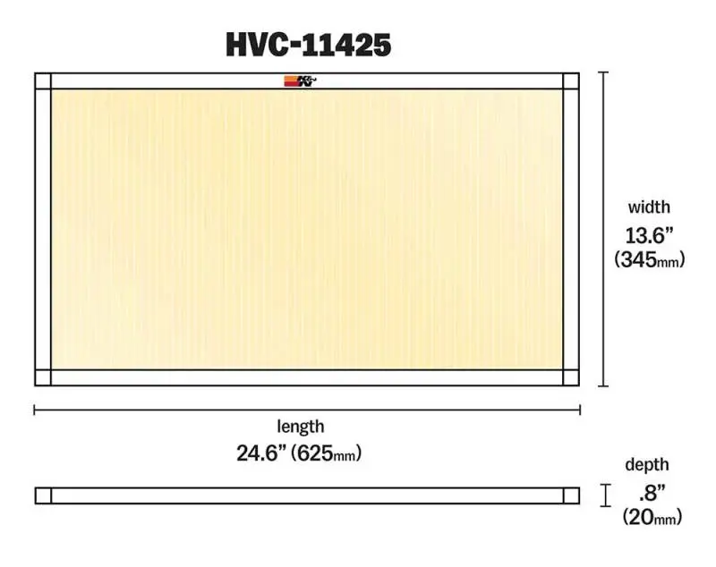 K&N KNNHVC-11425 HVAC Filter - 14 X 25 X 1 №7