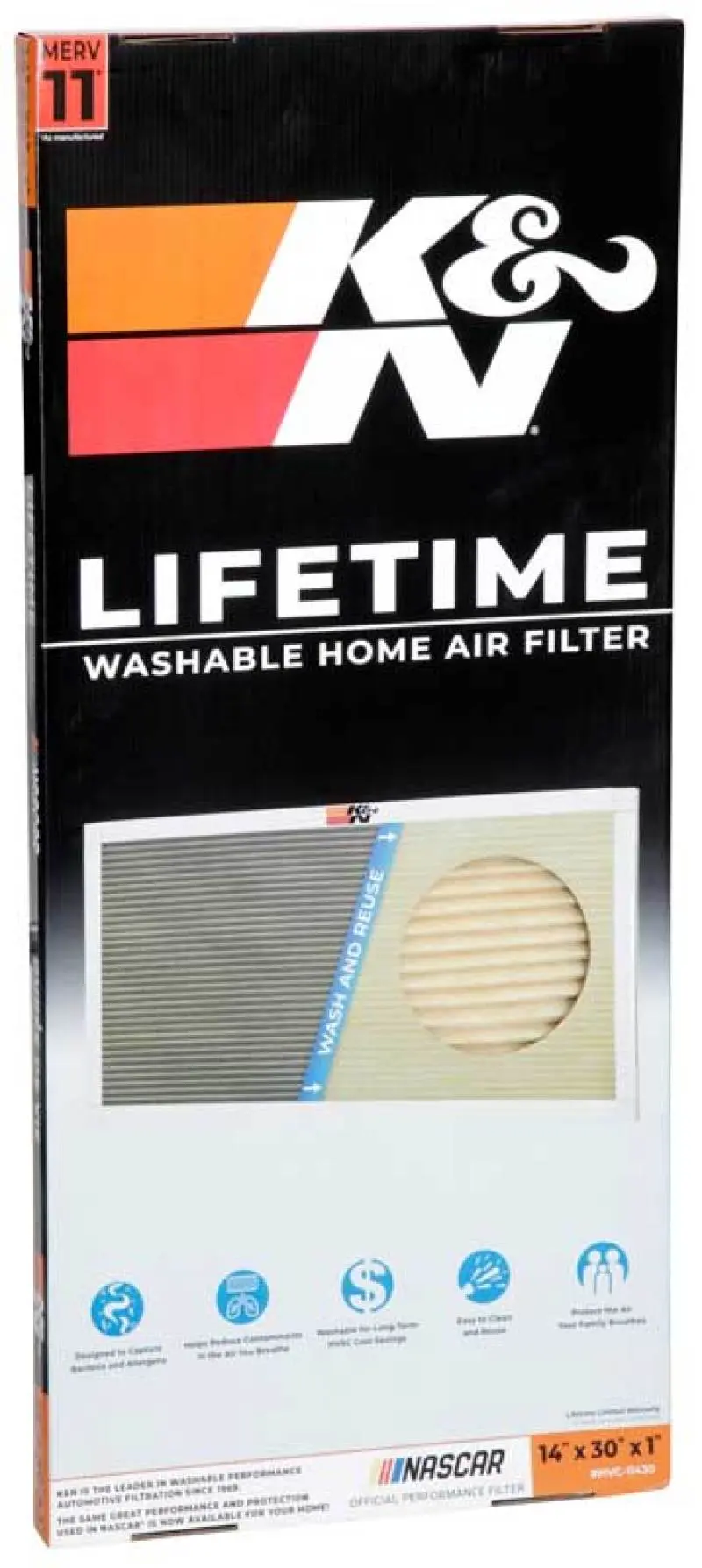 K&N KNNHVC-11430 HVAC Filter - 14 X 30 X 1 №6