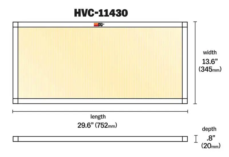 K&N KNNHVC-11430 HVAC Filter - 14 X 30 X 1 №8