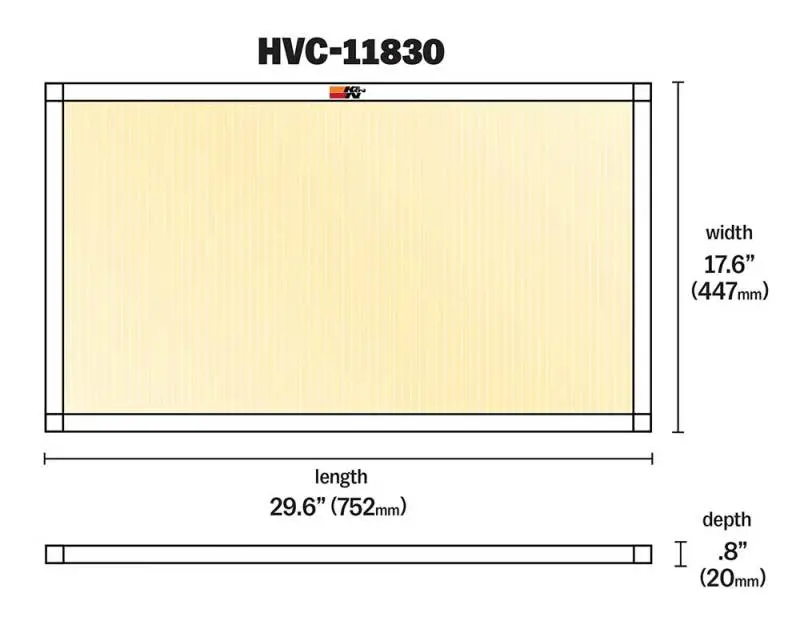 K&N KNNHVC-11830 HVAC Filter - 18 X 30 X 1 №11