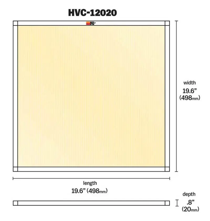 K&N KNNHVC-12020 HVAC Filter - 20 X 20 X 1 №7