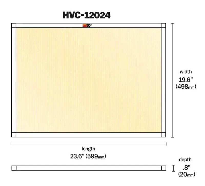 K&N KNNHVC-12024 HVAC Filter - 20 X 24 X 1 №10