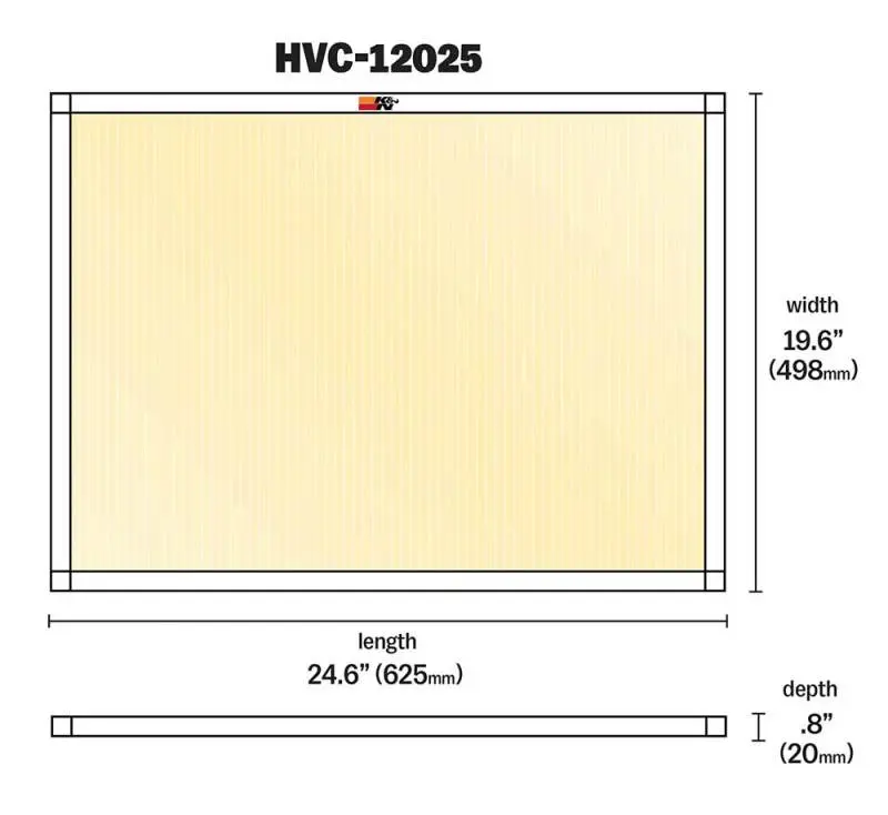 K&N KNNHVC-12025 HVAC Filter - 20 X 25 X 1 №4