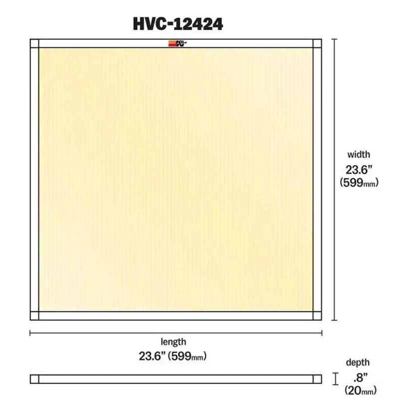 K&N KNNHVC-12424 HVAC Filter - 24 X 24 X 1 №10