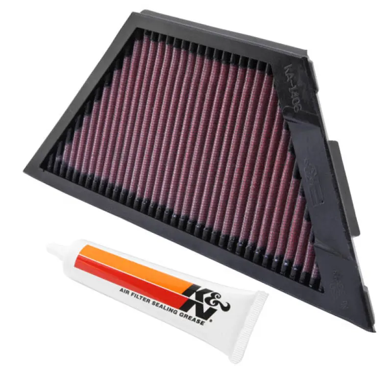 K&N KNNKA-1406 Kawasaki ZX1rR Ninja/ZZR1400/1400GTR/ZX14R 11.25in O/S L X 4.75in O/S W Replacement Air Filter №2