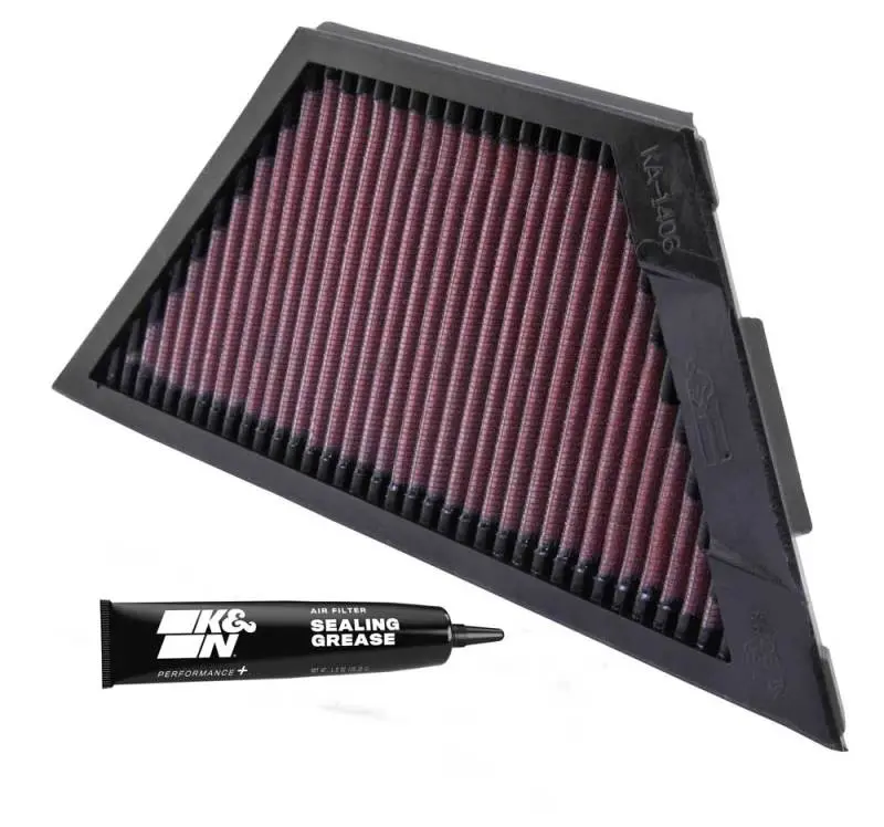 K&N KNNKA-1406 Kawasaki ZX1rR Ninja/ZZR1400/1400GTR/ZX14R 11.25in O/S L X 4.75in O/S W Replacement Air Filter №3