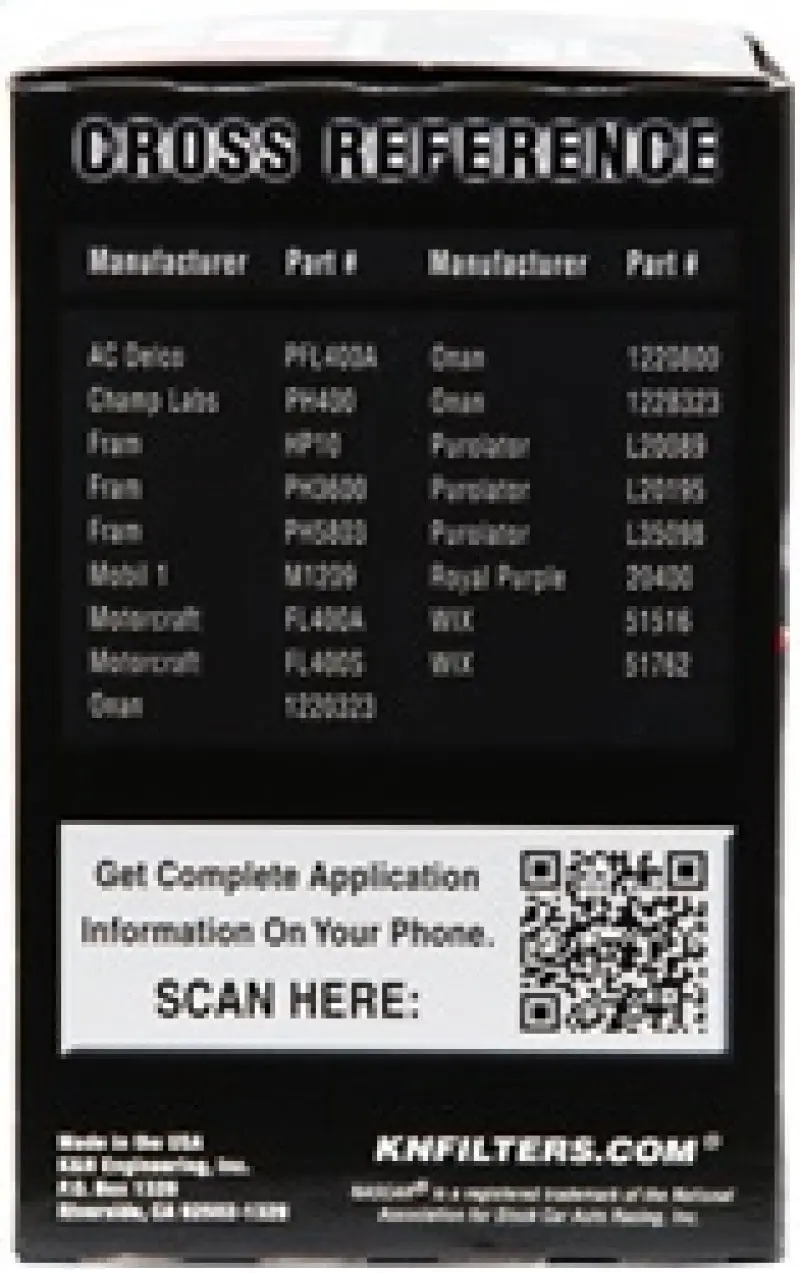 K&N KNNPS-2009 Oil Filter For Ford/Lincoln/Mercury/Mazda/Chrysler/Dodge/Jeep/Jaguar 3in OD X 5.063in H №5