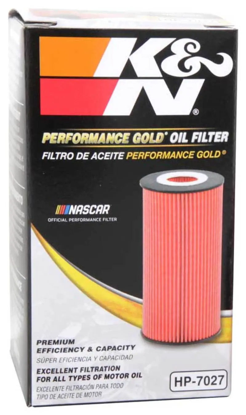 K&N KNNHP-7027 Performance Oil Filter For 09-19 GM 1.4L / 1.6L / 1.8L W/ Hengst Filter Housing №5