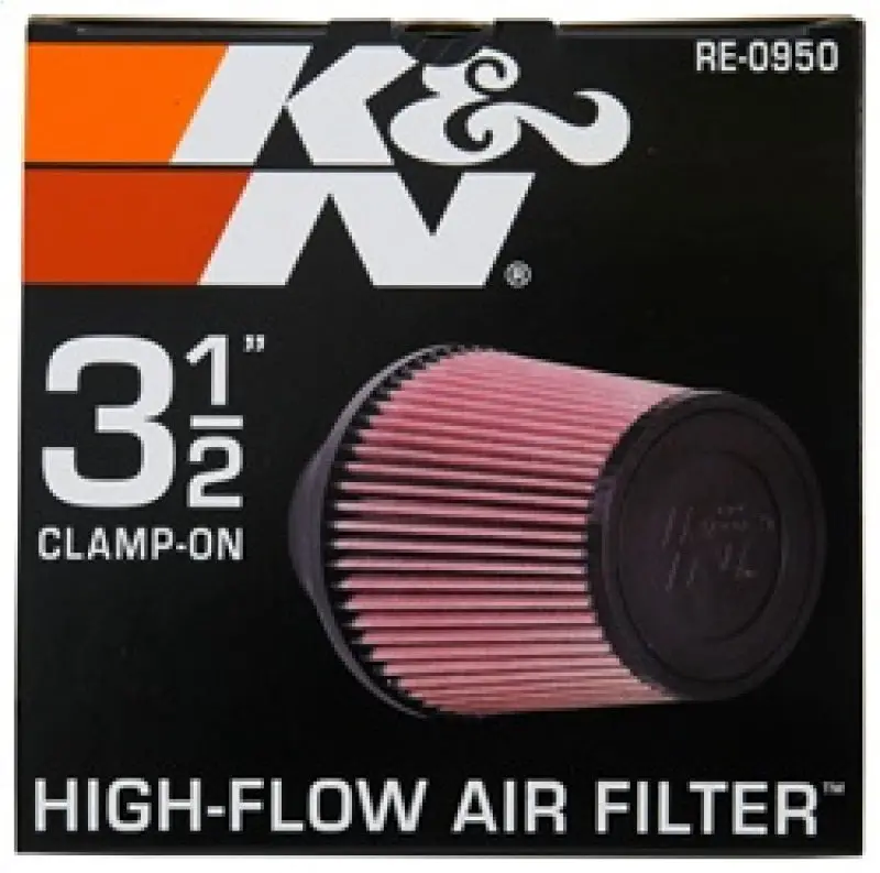 K&N RE-0950 Universal Rubber Filter 3 1/2inch ID FLG / 6inch Base / 4-5/8inch Top / 6inch Height №24