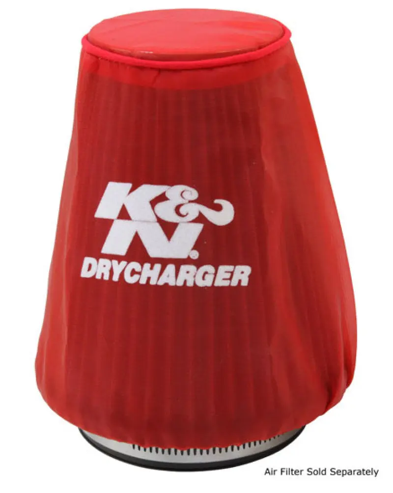 K&N KNN22-2030PR Red Drycharger 5.25in X 3in Round Tapered Air Filter Wrap №1