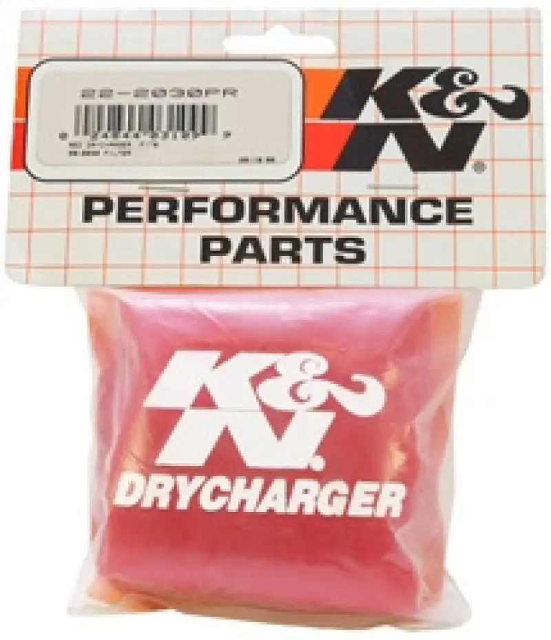 K&N KNN22-2030PR Red Drycharger 5.25in X 3in Round Tapered Air Filter Wrap №3