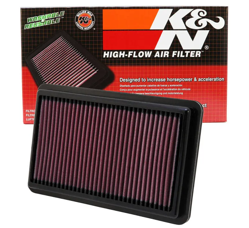 K&N KNN33-2473 Replacement Air Filter 10.188in O/S Length X 6.375in O/S Width X 1.063in H For 12 Honda Civic Si №14