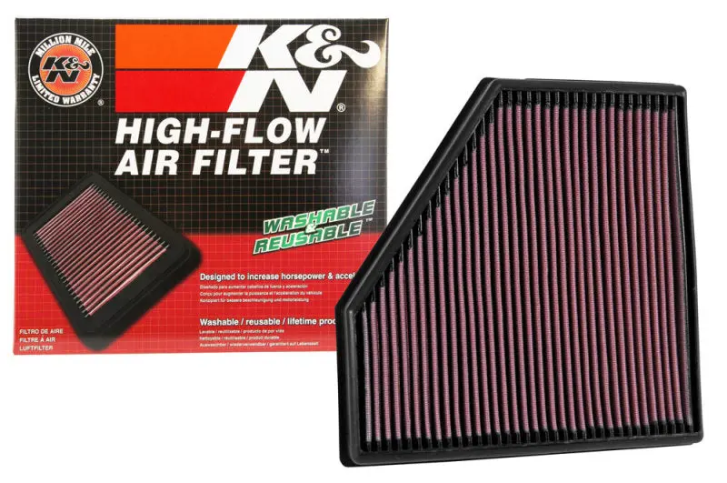 K&N KNN33-3051 Replacement Air Filter 15-16 BMW 330I 2.0L №19