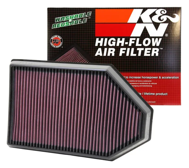 K&N KNN33-2460 Replacement Air Filter For 11 Chrysler 300/300C / Challenger 3.6L/5.7L/6.4L / Charger 3.6L/5.7L №10