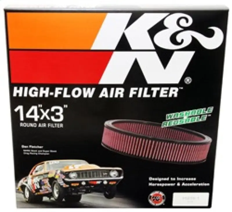 K&N KNNE-1650 Replacement Air Filter GM CARS & TRUCKS, V8, 1966-84 №11