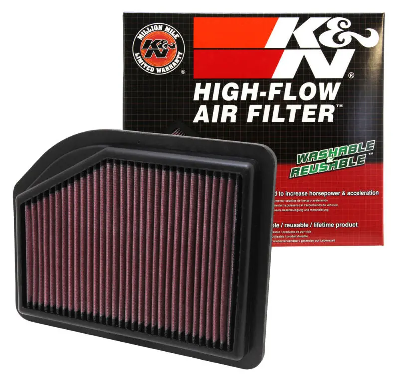 K&N KNN33-2477 Replacement Filter 10.219in O/S Length X 7.875in O/S Width X 1.125in H For 12 Honda CR-V 2.4L №10