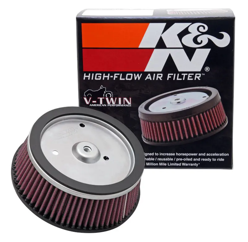 K&N KNNHD-0800 Round Tapered 6.25in Base OD X 5.5in Top OD X 2.125in H Replacement Filter For Harley Davidson №10