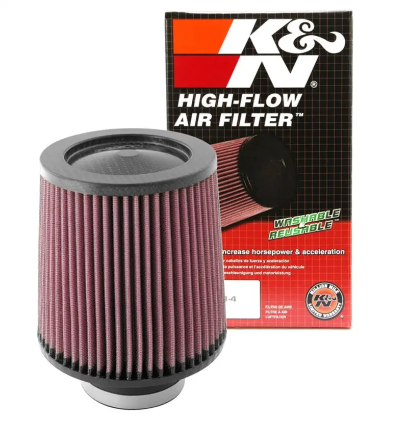 K&N KNNRF-1047 Round Tapered Universal Air Filter 3 Inch Flange 6 Inch Base 5 Inch Top 6 Inch Height №6