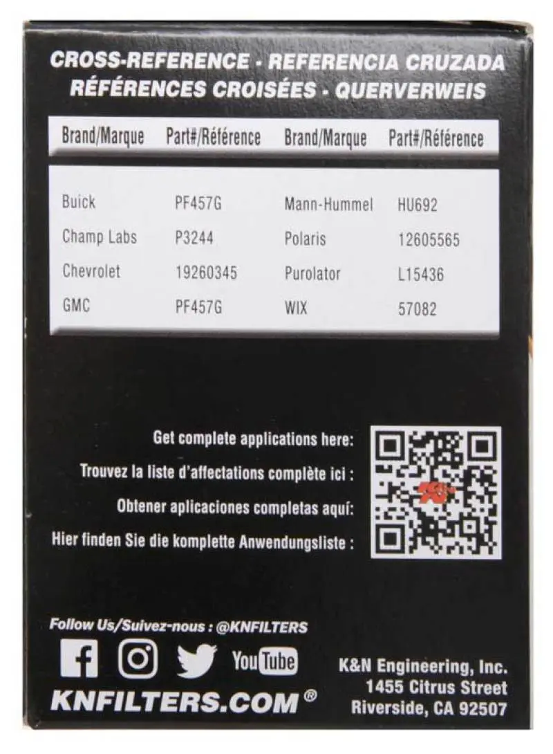 K&N KNNHP-7000 Saturn/Chevrolet/Saab/Pontiac/Vauxhall Cartridge Oil Filter №6