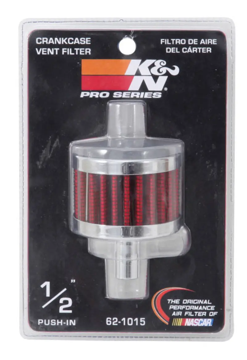 K&N KNN62-1015 Steel Base Chrome Top Crankcase Vent Filter 1/2in. Vent / 2in. OD / 1-1/2in. Height №8