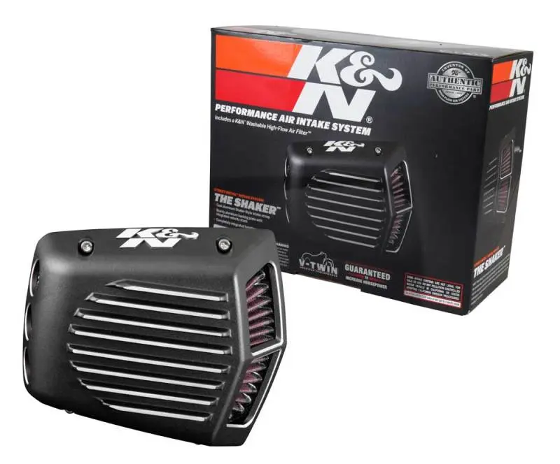 K&N KNNRK-3950 Street Metal Intake System For 01-16 Harley Davidson Softail/Dyna - Shaker Black №10