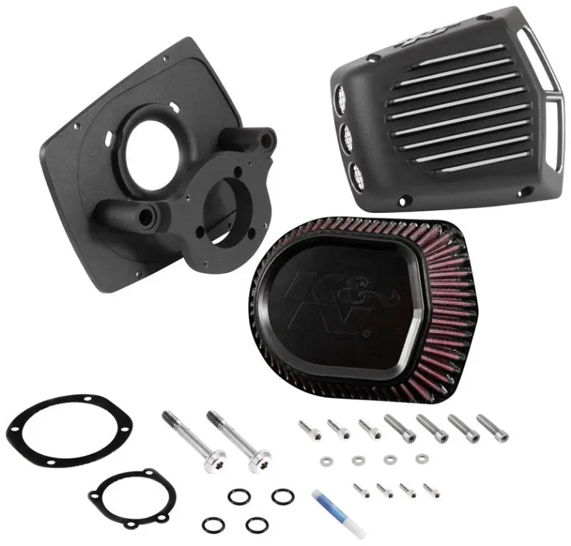 K&N KNNRK-3950 Street Metal Intake System For 01-16 Harley Davidson Softail/Dyna - Shaker Black №13