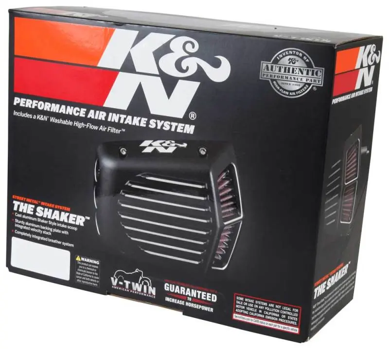 K&N KNNRK-3950 Street Metal Intake System For 01-16 Harley Davidson Softail/Dyna - Shaker Black №14