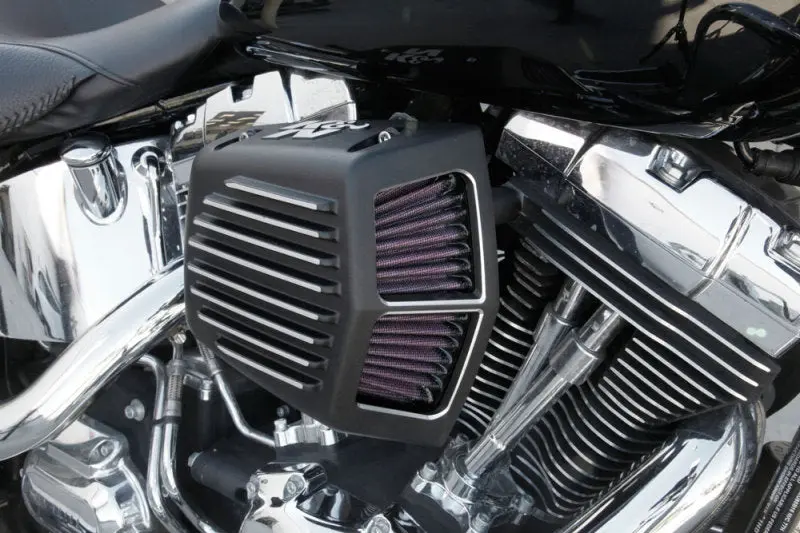 K&N KNNRK-3950 Street Metal Intake System For 01-16 Harley Davidson Softail/Dyna - Shaker Black №6