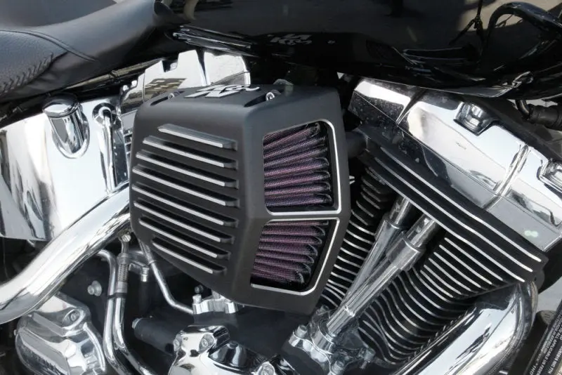 K&N KNNRK-3950 Street Metal Intake System For 01-16 Harley Davidson Softail/Dyna - Shaker Black №7