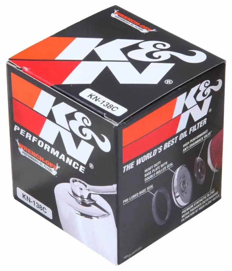 K&N KNNKN-138C Suzuki / Arctic Cat / Cagiva / Kawasaki / Kymco / Aprilia 2.813in OD X 3.221in H Oil Filter №5