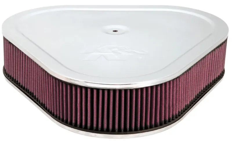 K&N KNN60-1470 Triangle Air Cleaner Assembly - Red - Size 14in - 5.125in Neck Flange X 3in Height №2