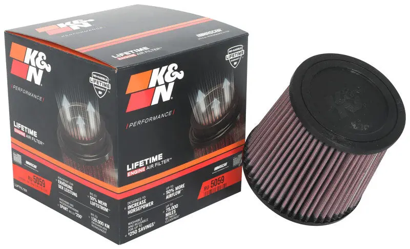 K&N KNNRU-3600 Universal Air Filter 4in Flange / 5-3/8 In Base / 4-1/2in Top / 5in Height №14