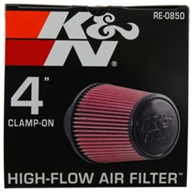 K&N KNNRE-0850 Universal Air Filter (4in. Flange / 6in. Base OD / 4-5/8in. Top OD / 6in. Height) №10