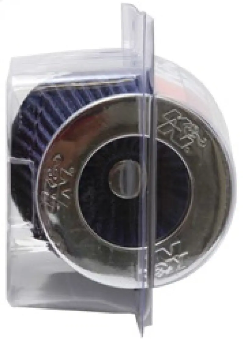 K&N KNNRG-1001BL Universal Air Filter Chrome Round Tapered Blue - 4in Flange ID X 1.125in Flange Length X 5.5in H №5