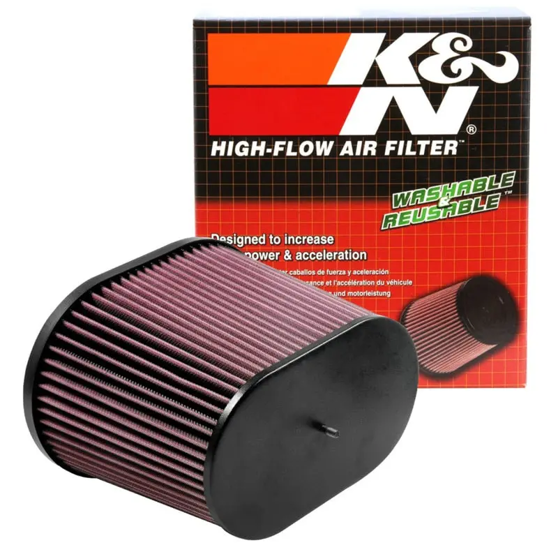 K&N KNNRC-5178 Universal Air Filter - Oval Straight - 3.688in Flange ID X 10.25in Base O/S Length X 7.875in H №7