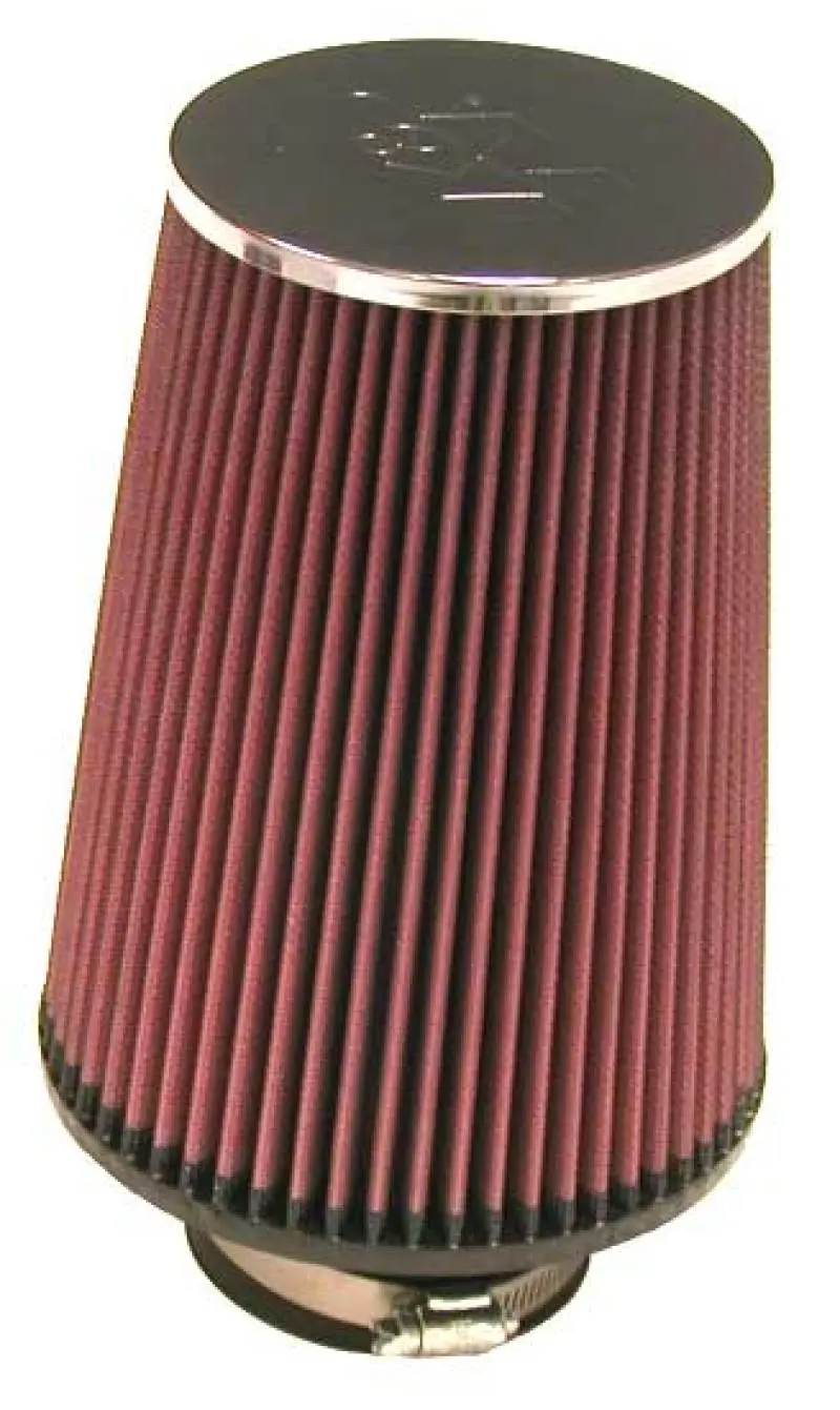 K&N KNNRC-5106 Universal ChromeRound Tapered Air Filter 3in Flange ID / 6in Base OD / 4.5in Top OD / 8in Height №1