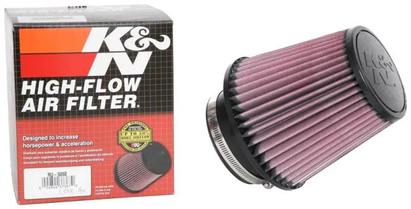 K&N KNNRU-5060 Universal Clamp-On Air Filter 4in FLG / 6-1/2in B / 4-1/2in T / 6in H №3