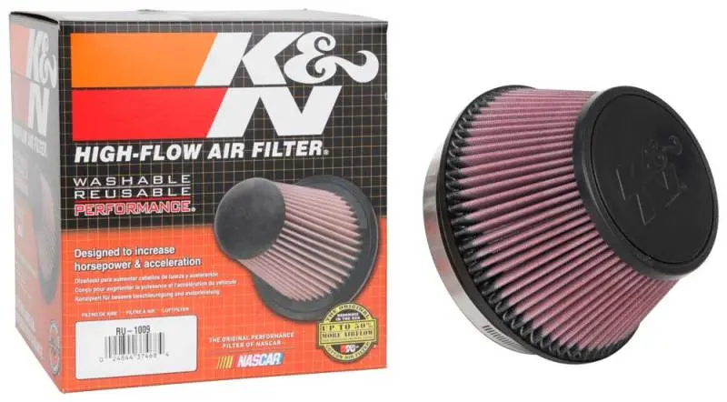 K&N KNNRU-1009 Universal Clamp-On Air Filter 6in FLG / 7-1/2in B / 5-1/8in T / 4in H №7