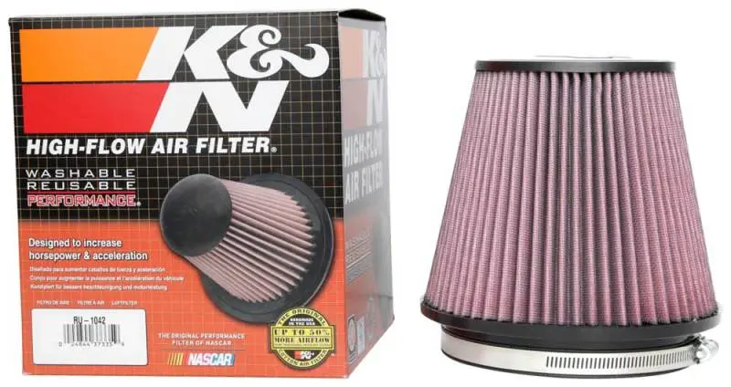 K&N KNNRU-1042 Universal Clamp-On Air Filter 6in FLG / 7-1/2in B / 5in T / 6-1/2in H №4