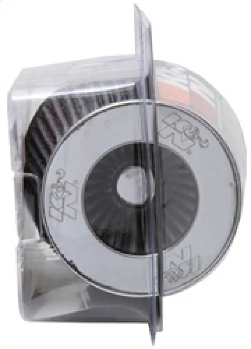 K&N KNNRG-1001WT Universal Filter Chrome Round Tapered White - 4in Flange ID X 1.125in Flange Length X 5.5in H №8