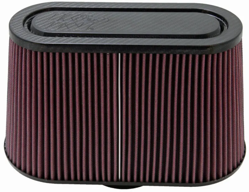 K&N KNNRP-5103 Universal Filter With Carbon Fiber Top & Base-12in Base O/S Length X 6in Base O/S Width X 7in H